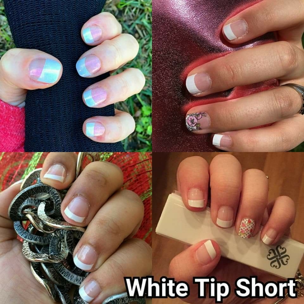 Jamberry Nail Wrap - White Tip, Short